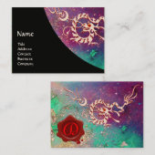 Carte De Visite DRAGON DE MER ROUGE SEAU, Salon de beauté, Spa de (Devant / Derrière)