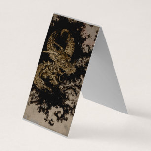 Carte De Visite Dragon d'encre antique légendaire