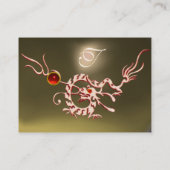 Carte De Visite DRAGON DES MERS 2 AGATE MONOGRAMME gris blanc ro (Dos)