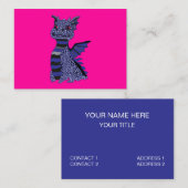 Carte De Visite Dragon Diamant Bleu (Devant / Derrière)