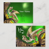 CARTE DE VISITE DRAGON D'OR ÉMERAUDE VERT (Devant / Derrière)