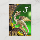 CARTE DE VISITE DRAGON D'OR ÉMERAUDE VERT (Dos)