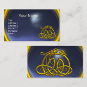 CARTE DE VISITE DRAGON D'OR HYPER, CELTIC KNOS BLEU TOPAZ GEMSTONE (Devant / Derrière)