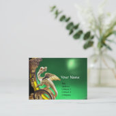 CARTE DE VISITE DRAGON D'OR JADE VERT (Debout devant)