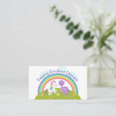 Carte De Visite Dragon et Unicorne sous la garderie Rainbow (Debout devant)