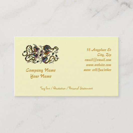 Carte De Visite Dragon Fighter Fighter Dragons (Devant)