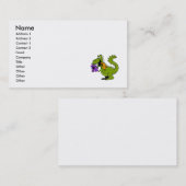 Carte De Visite Dragon idiot avec des marionnettes de chaussette (Devant / Derrière)