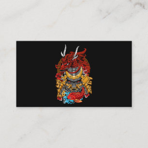 Carte De Visite Dragon japonais Cyberpunk Samurai Koi Fish Aesthet
