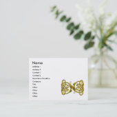 Carte De Visite DRAGON LOVE / Gold Celtic Knots Blanc (Debout devant)