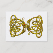 Carte De Visite DRAGON LOVE / Gold Celtic Knots Blanc (Dos)