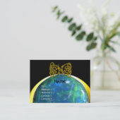 Carte De Visite DRAGON LOVE opale jaune noir bleu (Debout devant)