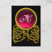 Carte De Visite DRAGON LOVE RUBY MONOGRAM rouge noir rose jaune (Dos)