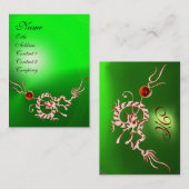 Carte De Visite DRAGON MARITIME 2 MONOGRAMME vert vert blanc rouge (Devant / Derrière)