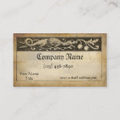 Carte De Visite Dragon médiéval de manuscrit (Devant)