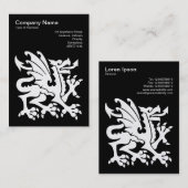 Carte De Visite Dragon - (Or) sur Noir (Devant / Derrière)