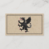 Carte De Visite Dragon Rampant Sable (Dos)