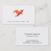 Carte De Visite Dragon rouge à ailes (Devant / Derrière)