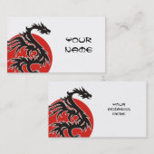 Carte De Visite Dragon Sun - noir rouge blanc + vos idées (Devant / Derrière)