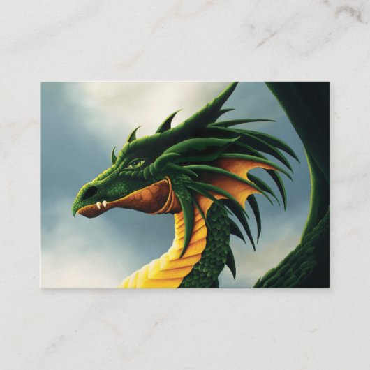 Carte De Visite Dragon vert (Devant)