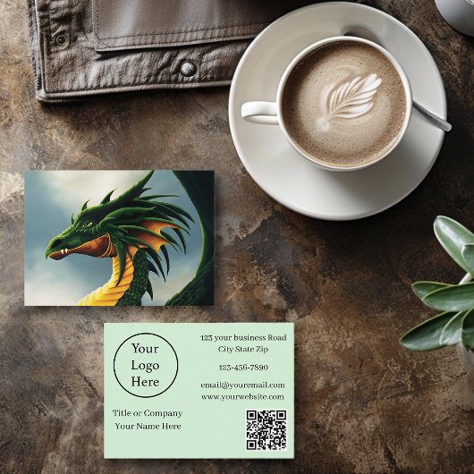 Carte De Visite Dragon vert