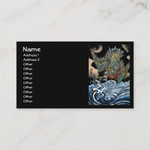 Carte De Visite Dragon & Water Spirit Kuniyoshi Art japonais