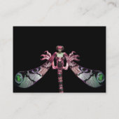 Carte De Visite DRAGONFER, vert, rose noire (Dos)