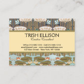 Carte De Visite Dragonflies Water Lilies Marais Art Nouveau (Dos)