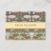 Carte De Visite Dragonflies Water Lilies Marais Art Nouveau (Devant)