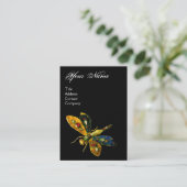 Carte De Visite DRAGONFLY ANTIQUE JOYAU MONOGRAMME ,Noir (Debout devant)