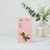 Carte De Visite DRAGONFLY ANTIQUE JOYAU MONOGRAMME ;Noir Rose (Debout devant)