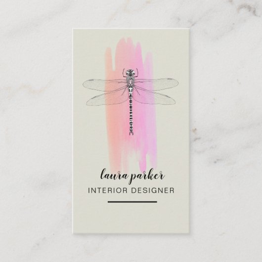 Carte De Visite Dragonfly Creative Designer Nature Consultancy (Devant)
