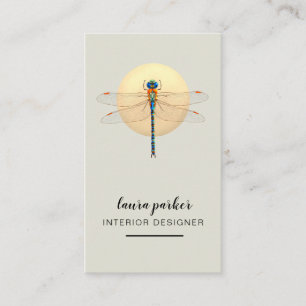 Carte De Visite Dragonfly Creative Designer Nature Green