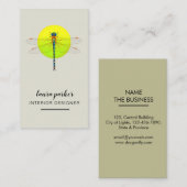 Carte De Visite Dragonfly Creative Designer Nature Green (Devant / Derrière)