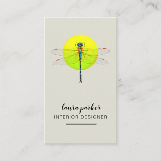 Carte De Visite Dragonfly Creative Designer Nature Green (Devant)