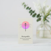 Carte De Visite Dragonfly Creative Designer Nature Rose (Debout devant)