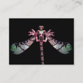 Carte De Visite DRAGONFLY FEMME JEWEL vert rose noir blanc perle (Dos)