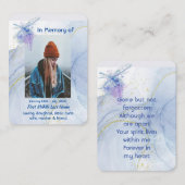 Carte De Visite Dragonfly Memorial Keepsaké (Devant / Derrière)