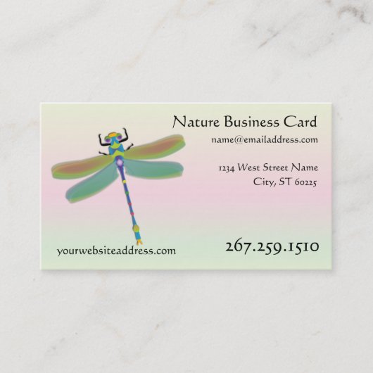 Carte de visite Dragonfly - Modèle interactif (Devant)