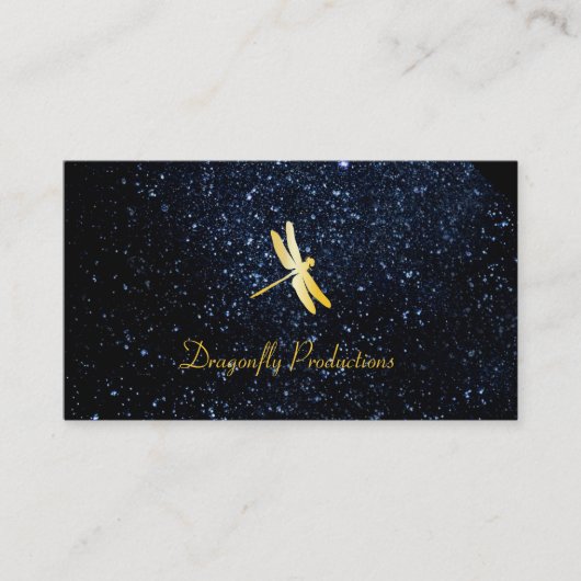 Carte De Visite Dragonfly or / Ciel nocturne (Devant)