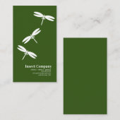 Carte De Visite Dragonfly Pest Control Company Logo Vert (Devant / Derrière)