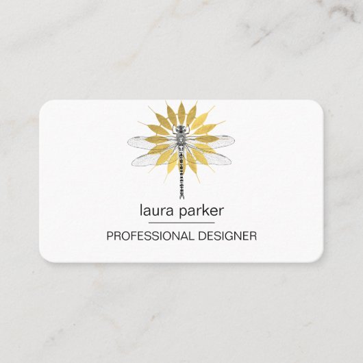 Carte De Visite Dragonfly Professional Gold (Devant)