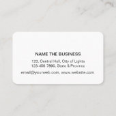 Carte De Visite Dragonfly Professional White Gold Floral (Dos)