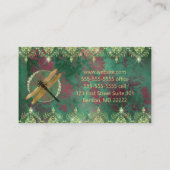 Carte De Visite Dragonfly sur Green With Rhinestones (Dos)