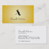 Carte De Visite Dragonfly (texture or) (Devant / Derrière)