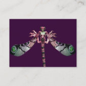 Carte De Visite DRAGONFLY, vert rose noir violet (Dos)