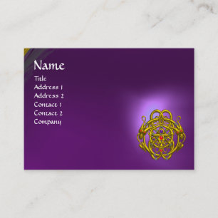 Carte De Visite DRAGONS À DOUBLES Améthyste pourpre