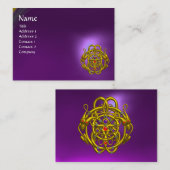Carte De Visite DRAGONS À DOUBLES Améthyste pourpre (Devant / Derrière)
