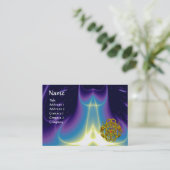 Carte De Visite DRAGONS DOUCES D'OR /Vagues Bleues violettes (Debout devant)