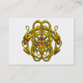 Carte De Visite DRAGONS DOUCES OR CELTIQUE KNOTES White Pearl (Dos)