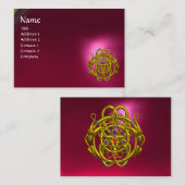 Carte De Visite DRAGONS DOUCES Rubis rose rouge (Devant / Derrière)